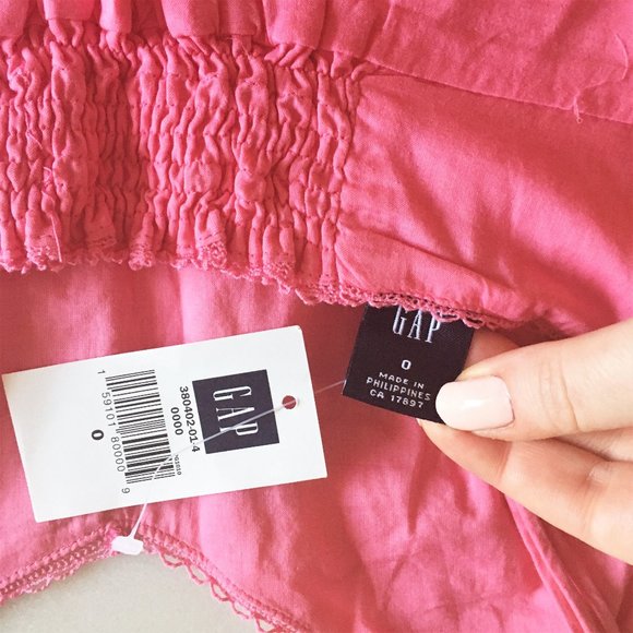 New! NWT Gap pink relaxed fit tank top, adjustable spaghetti straps,  0 / 2 / XS - Picture 5 of 7